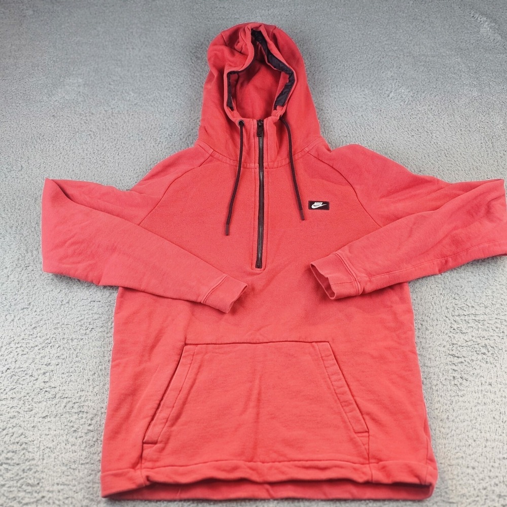 Nike Sportswear Mens Medium Modern Hoodie Red Jacket Pullover‎ 805132-657